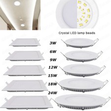 LED Einbaustrahler Einbau Leuchte Deckenleuchte Flach Lampe Rund Eckig Bad Spots