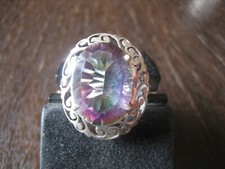 traumhaft schöner Unikat Ring Mystik Topas Mystictopaz Durchbruch 925er Silber