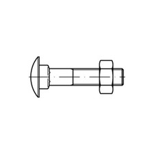 Reyher Flachrundschraube Schlossschraube DIN603 M8x130 verzinkt Mutter 100 Stück