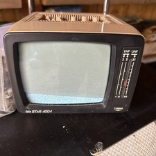 Tele Star 4004 Tragbarer Mini Fernseher s/w 80er Jahre Vintage Retro