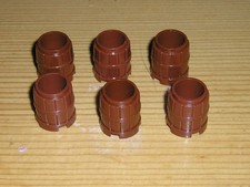 Lego 6 x Fass Tonne braun
