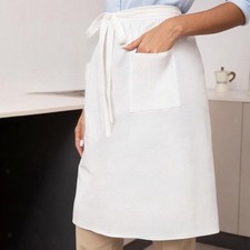 Weiße lange Halbschürze für