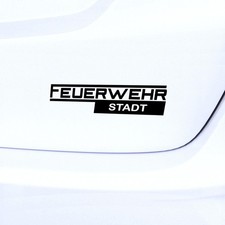 Feuerwehr Aufkleber Stadtname