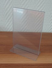 Tisch-Werbung-Aufsteller #707 / T-Form, klar: 108 x 73 mm Menge wählbar