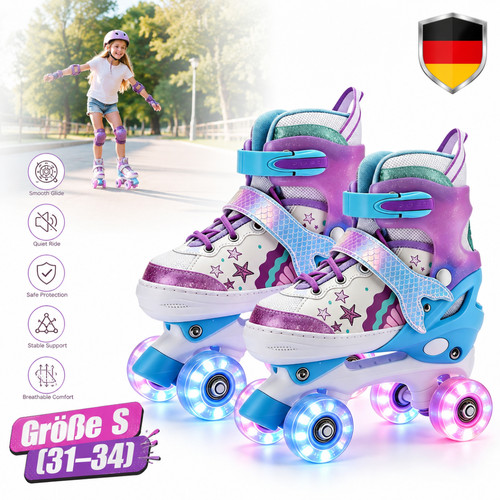 Rollschuhe lila blau - rollschuhe, lila-blau