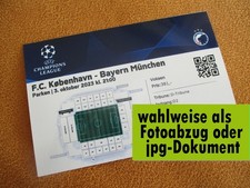 2023/24 --- Kopenhagen - FC Bayern München -- Champions League Ticket / Foto