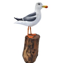 Handgeschnitzte Möwe auf
