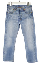 LEVI'S 501 Jeans Herren W30/~L28 Fade Effect Whiskers Button Fly Straight Blau