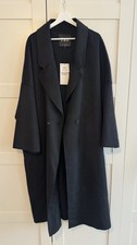 Zara Damen Mantel Wollmischgewebe Gr. XL Over Size, Schwarz Neu
