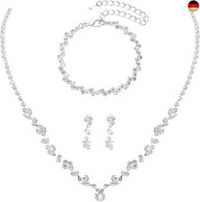 Yolev Brautschmuck Set Silber