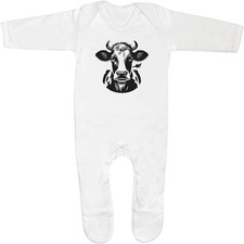 Baby Strampler Jumpsuits / Schlafanzüge "Milchkuh Portrait" (SS052618)