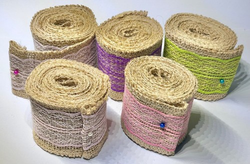 Juteband jutegewebe set - /, 5