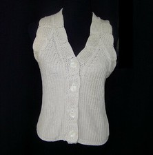 Strickweste kurz Strick Bolero Trend Collection so weich hell beige creme 42 M