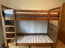Ikea „Hemnes“ 90x200 cm Etagenbett  aus natur Massivholz