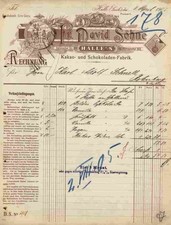 Fr. David Söhne Schokoladenfabrik 1905 Halle Saale SachsenAnhalt Rotenburg Fulda