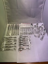 D148# 30tlg. Wilkens Menü - Besteck Silber 925  Augsburger Faden Ungenutzt