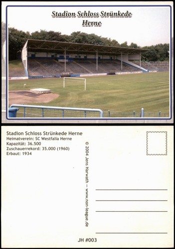 Ansichtskarte herne stadion - ansichtskarte,
