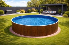 Stahlwandpool Pool Holzoptik