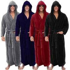 Bademantel Herren Frottee mit Kapuze Aufnäher Totenkopf Rock Metal  S-5XL PA