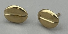 Oval Ohrstecker ungepunzt Gold