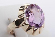Ring Amethyst 585 14K Gelb