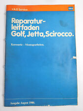 Reparaturleitfaden VW Golf 1 Jetta Scirocco Karosserie Türen Verkleidung Sitze