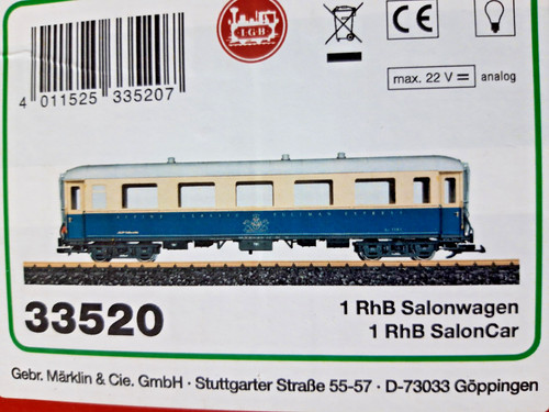 Lgb 33520 rhb salonwagen - lgb,