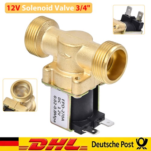 Magnetventil messing 12v - magnetventil, 3/4"
