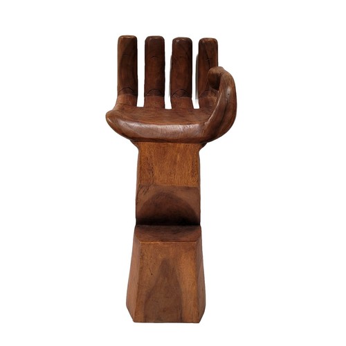 Hand stuhl teakholz bar hocker - hand,