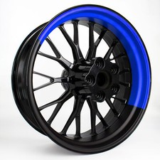 Motorrad Felgenbettaufkleber, 4er Set für 17 Zoll Felgen MR021-04-01 Half Blau