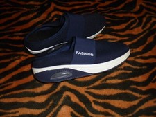 Fashion Sneaker  Damenschuhe, Gr. 40, Blau/ Weiß, Flacher Absatz, Gummizug