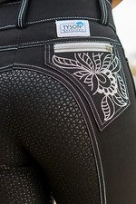 Reithose Hochbund Alex 36 38 40 42 44 46 48 50 Schwarz Vollgrip Grip  TYSONS  