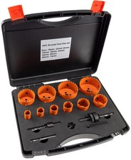 Lochsäge Set Satz HSS Bi-Metall Dosenbohrer Bohrkronen Koffer 19-74 mm 15 teilig