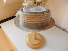 Stetson Pork Pie Toyo Hut, creme, Gr. S, 54-55 cm