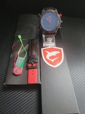 Shark Armbanduhr Edelstahl schwarz Analog und Digital Fullset