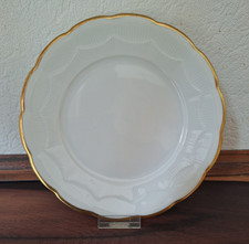 Porzellan Kuchenteller mit Goldrand Hutschenreuther Selb  19 cm, Wellenrand