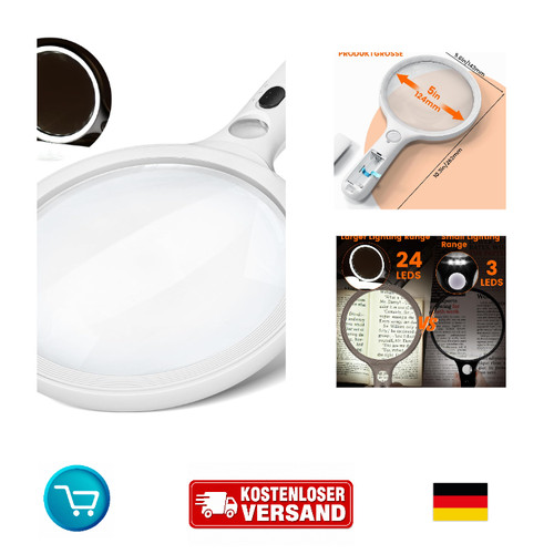 Leselupe mit licht leds - licht,