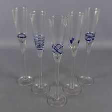 Set 5 Weingläser Flöte Glas
