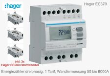 Hager EC370 digitaler Verbrauchszähler Dreiphasen inkl. 3x Messwandler