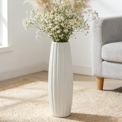 Weiße keramik vase - weiße,