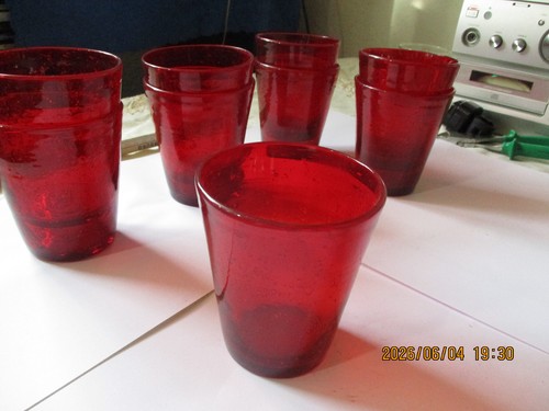 Vintage rubinrot glas mit - vintage,