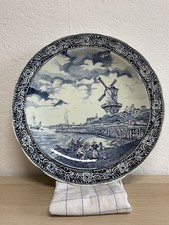 Delfts by Boch Belgium Keramik Wandteller Motiv Windmühle 