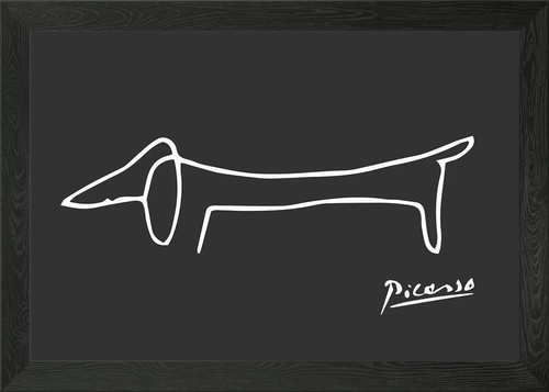 Picasso hund dackel gerahmtes - dackel,