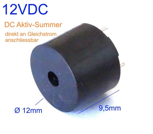 12v aktiv summer - 12v, dc
