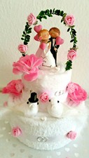 Süße Hochzeit Torte Handtuchtorte tolles Geldgeschenk  