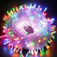 10-100M LED Lichterkette Strom Weihnachten Außen Innen Party Beleuchtung Deko DE