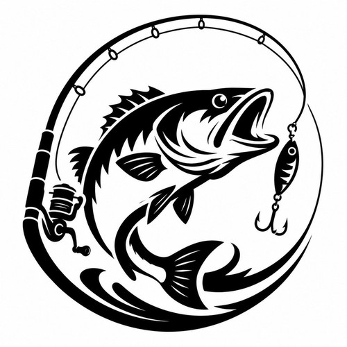 Autoaufkleber angel fisch - autoaufkleber,