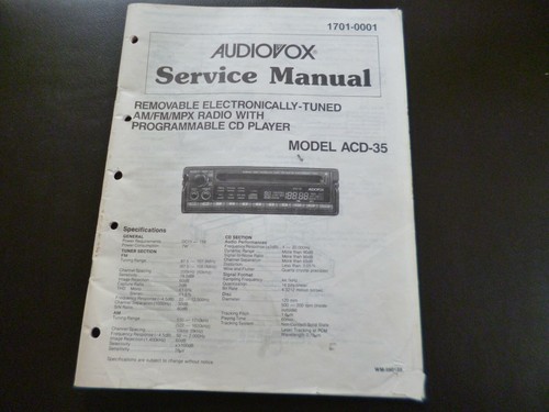 Original service manual - original,