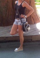 Mogul Kurze Hose Hotpants Short Gr. 27 Grau Kariert Np 69,99€