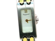 Pequignet Moorea Edelstahl & 18K 750 Gold Quarz Damen Armbanduhr